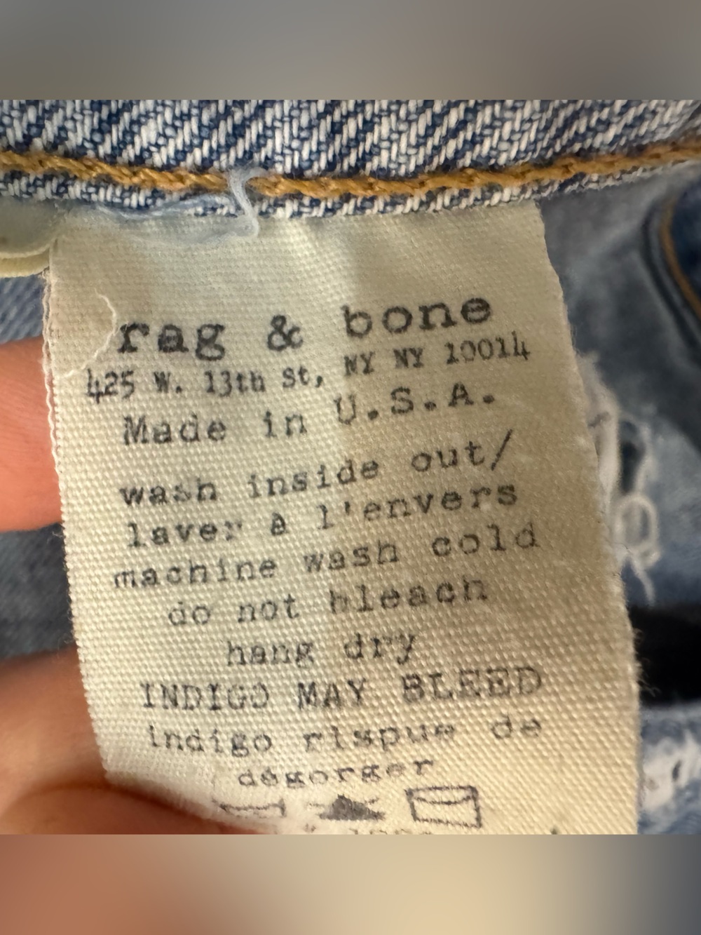 Rag & Bone JEAN Distressed Denim Vest Size Small - Picture 5 of 10